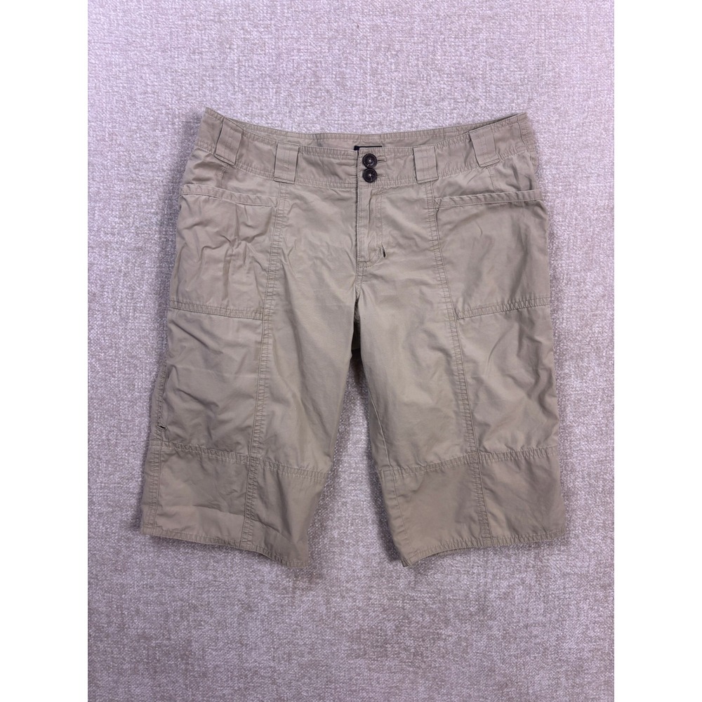 Patagonia Womens 8 Organic Cotton Cargo Bermuda Shorts Tan Khaki Utility Hiking